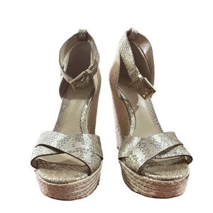 Vince‎ Camuto Metallic Espadrilles Wedges 8